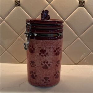 Drs. Foster & Smith Paw Print Ceramic Canister